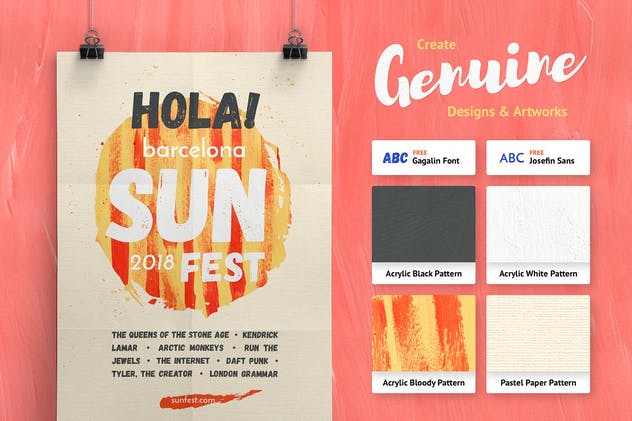 超级油画水彩颜料设计素材工具包 Artistic Studio: Acrylic Toolkit插图(3)