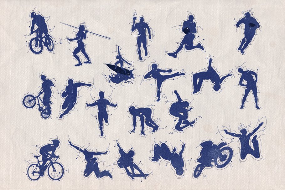 体育运动剪影图形素材 Silhouette shapes – Sport插图(1)
