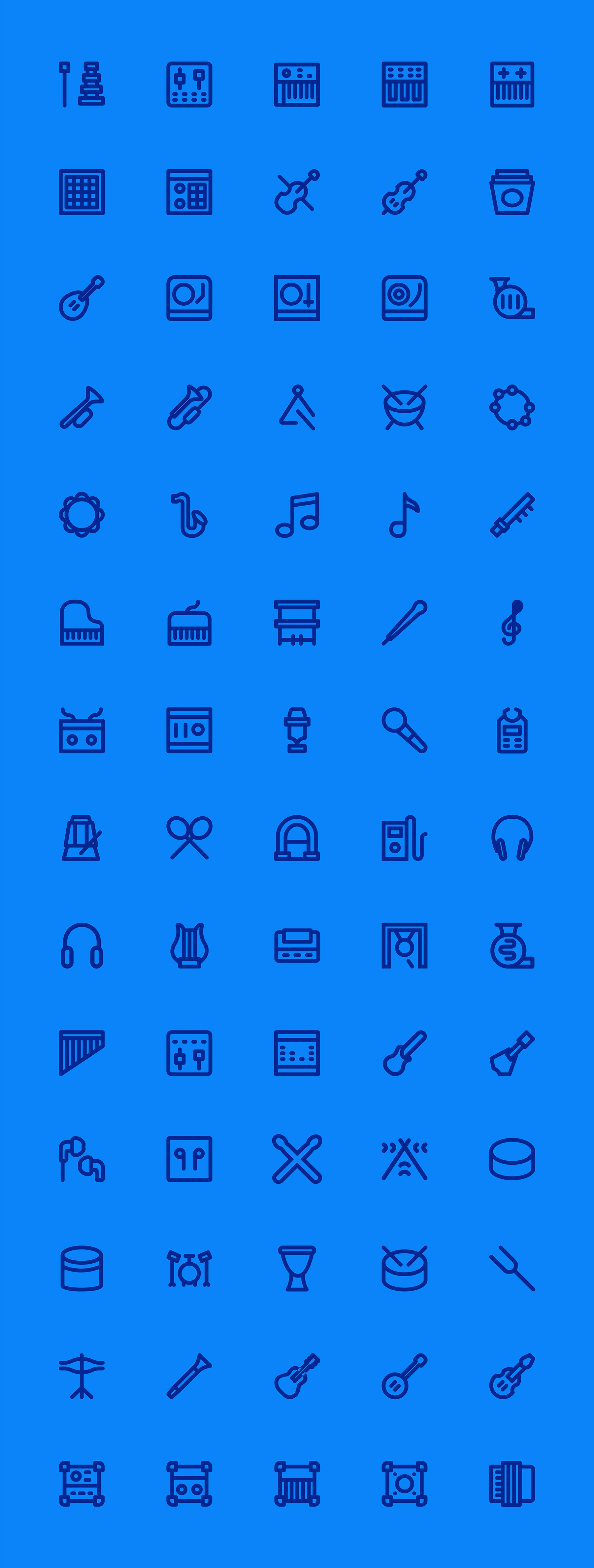 70 枚音乐元素图标