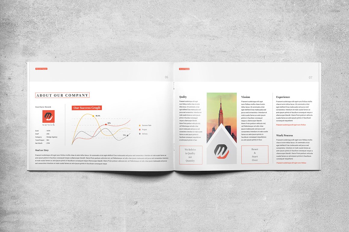 A4尺寸高端时尚的商务提案画册楼书杂志手册设计模板插图(3)