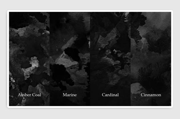 深黑色水墨水彩背景纹理 Black Dark Watercolor Texture插图(4)