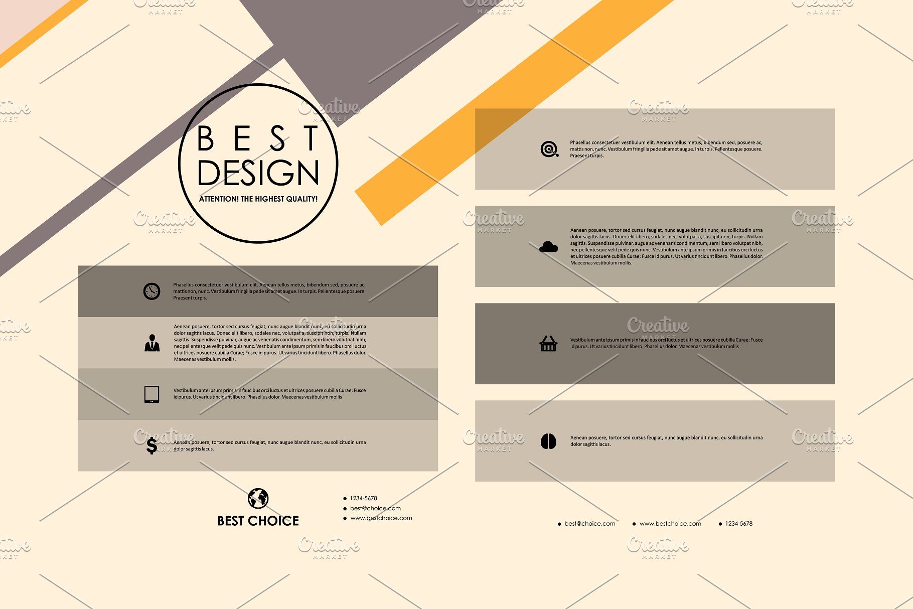简约小册子模板 Set of Beautiful Brochures插图(2)