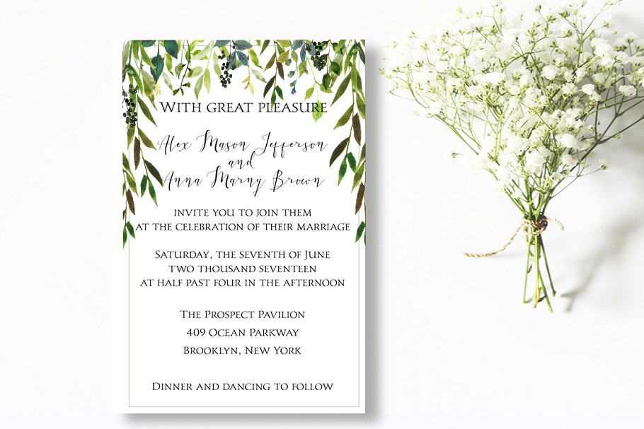 树叶花圈水彩套装 Leaves and Wreaths Watercolor Set插图(10)