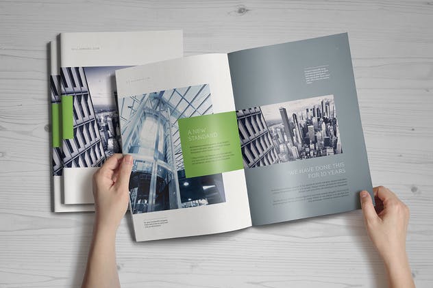 A4尺寸规格宣传册/目录封面设计样机素材库精选模板 A4 Brochure / Catalog Mock-Up插图(2)