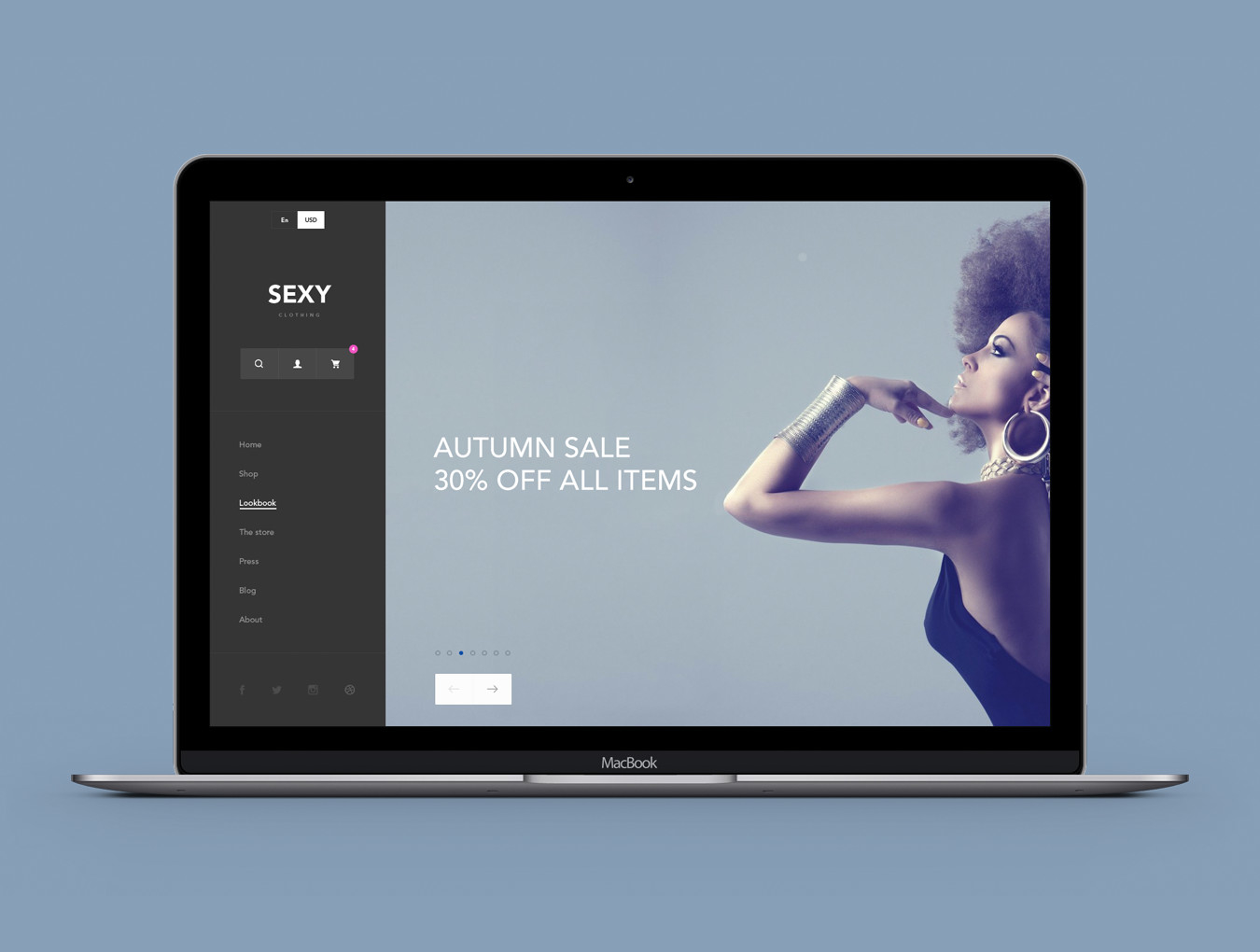 “性感的”内衣品牌电商网站UI KITS下载插图(1)