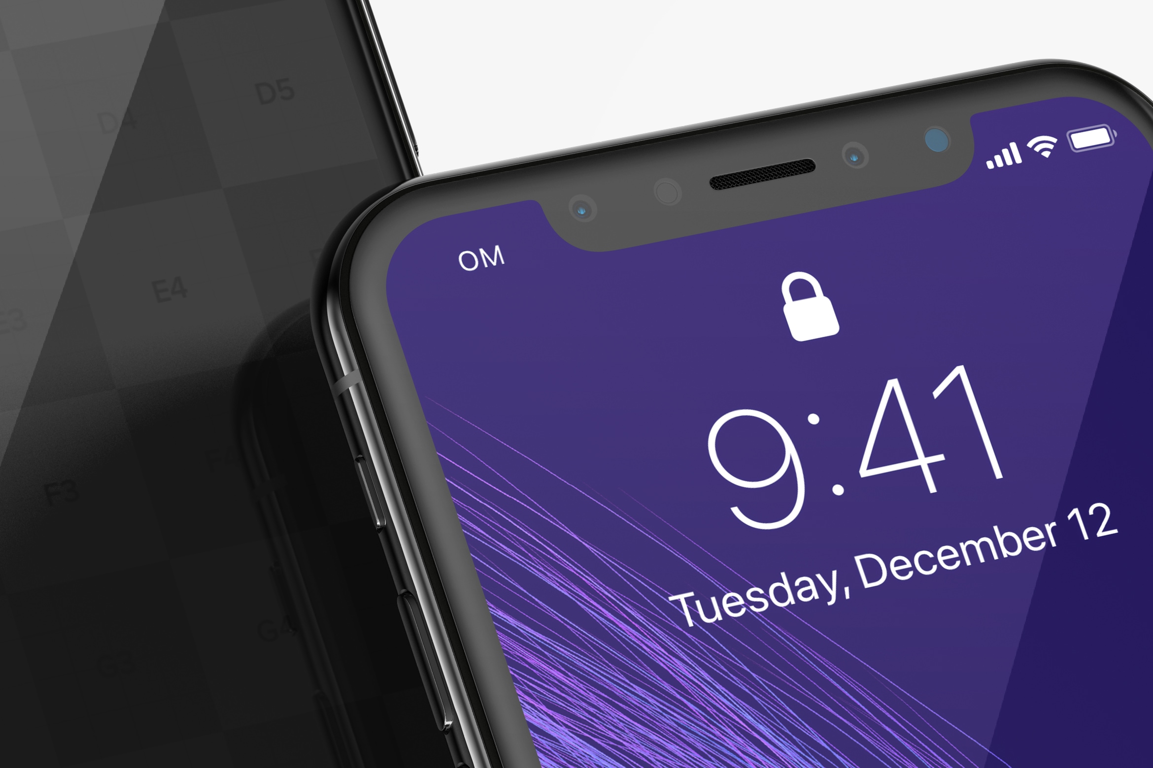 iPhone X手机应用UI界面预览样机01 iPhone X Mockup 01插图(2)