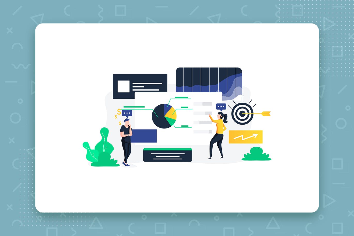 投资解决方案金融主题矢量概念插画 Investment Solution vector illustration concept插图