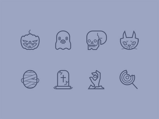 Halloween Line Icons素材之家精选sketch素材