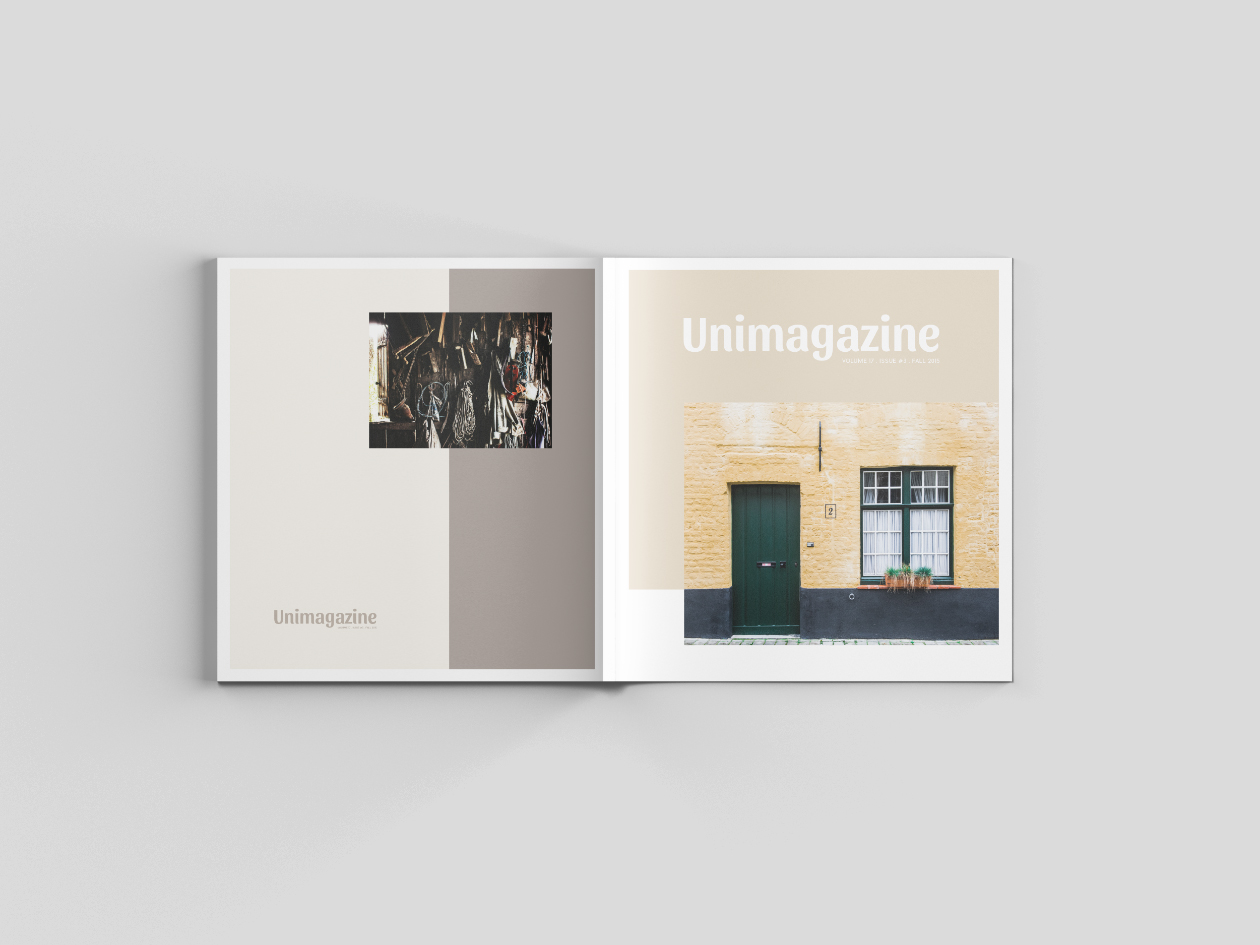 方形杂志封面设计图样机 Square Magazine Mockup插图(3)