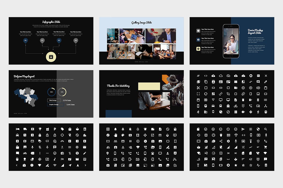 IT科技项目启动主题素材库精选PPT模板 Delua : Tech Startup Powerpoint插图(12)