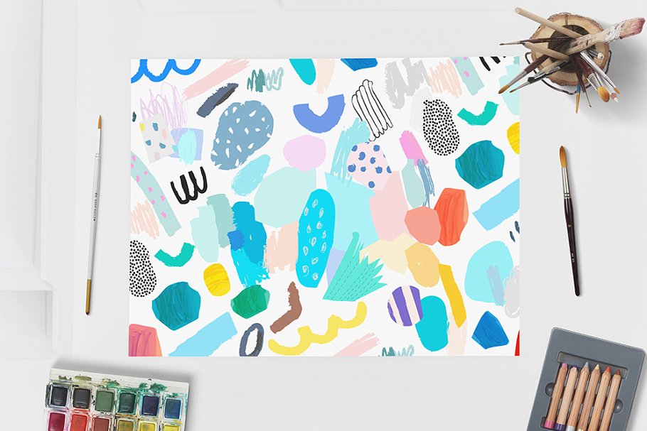 涂鸦错误笔画水彩图案素材 MAKE MistAKEs插图(10)