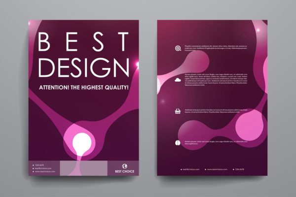 抽象图形背景小册子模板 Beautiful Brochures