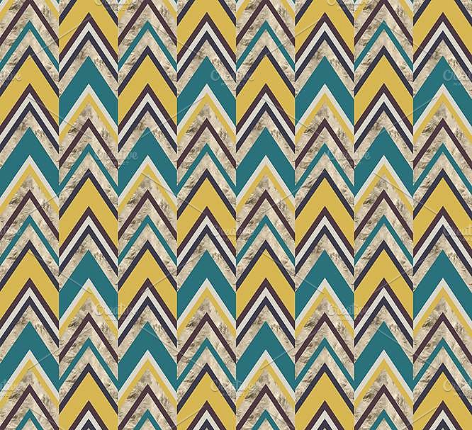 非常适合设计礼品包装纸的花样图案背景 Azure Dawn: Petrol & Gold插图(5)