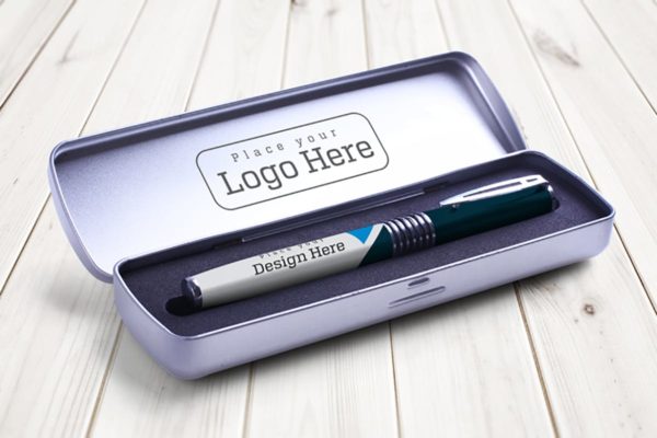 金属钢笔盒子品牌样机V.3 Pen Box Mock Up V.3