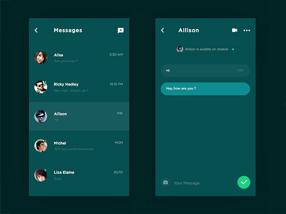 即时通信应用界面素材之家精选sketch素材