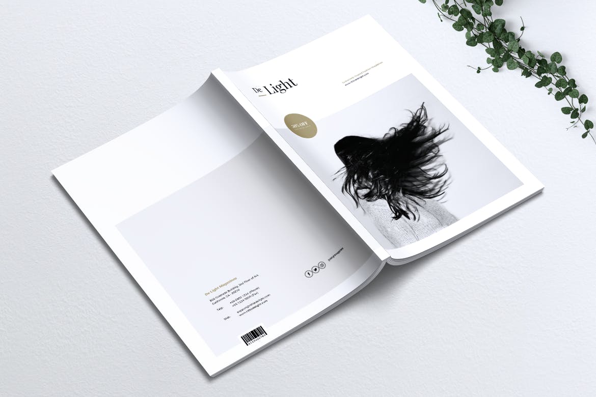 时尚服装品牌产品目录/画册设计模板 DE LIGHT Minimalist Fashion Magazine插图(9)