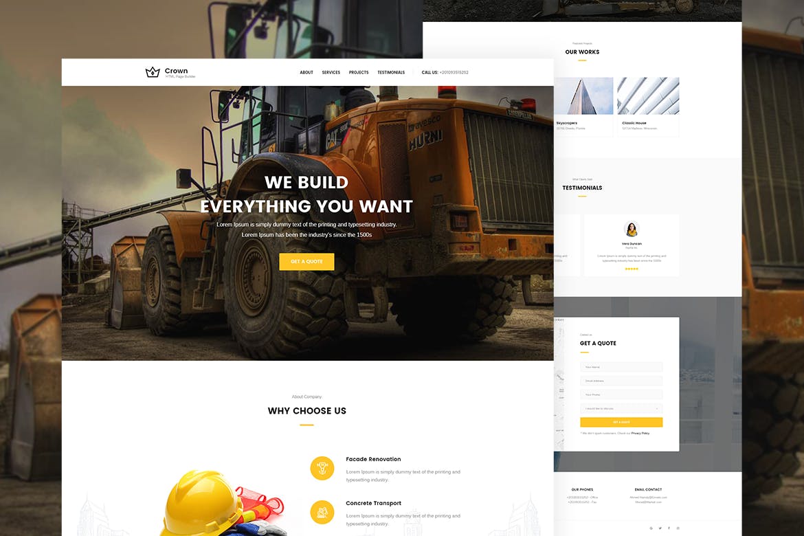 多用途营销主题网站着陆页设计PSD模板 Crown – Multipurpose Marketing PSD Landing Page插图(11)