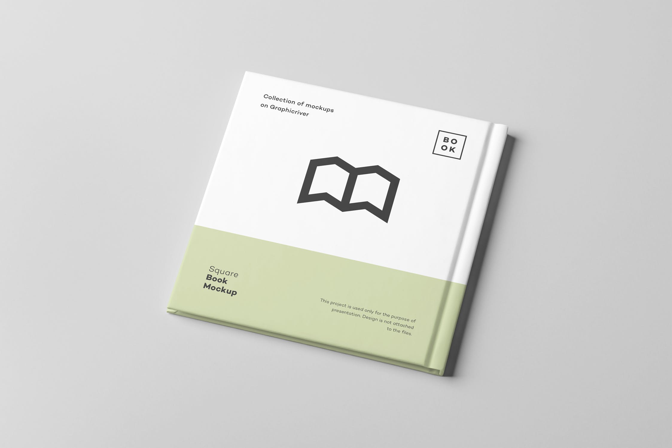 方形精装图书封面&内页版式设计预览样机 Square Book Mock up 2插图(8)