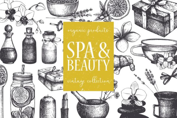 西方美容美妆设计素材 Beauty &amp; SPA Designs Collection