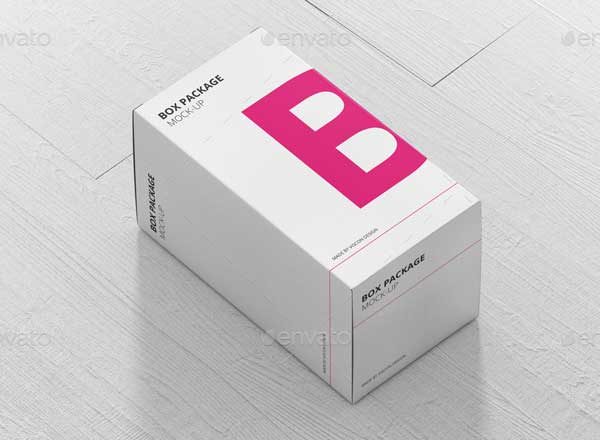 保健品药品包装外观展示样机 Package Box Mock-Up – Rectangle
