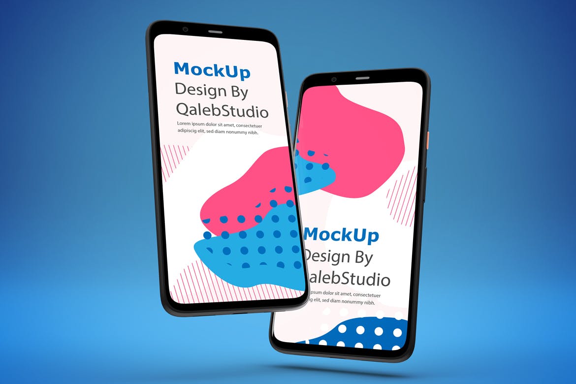 谷歌手机Pixel 4多种展示角度素材库精选样机模板 Pixel 4 Mockup插图(7)