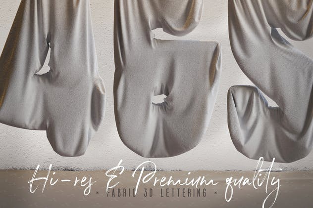 3D时尚铝箔&织物字体素材 Foil & Fabric Lettering Duo插图(5)