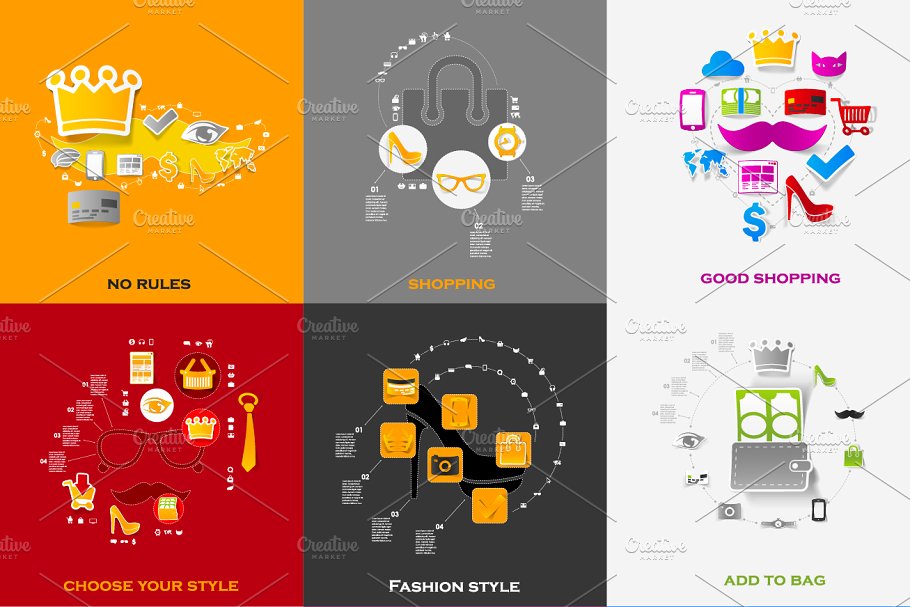 48个时尚购物信息图 48 FASHION&SHOPPING infographics插图(4)