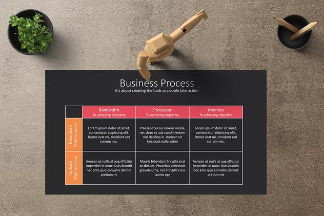 企业服务简介PPT幻灯片模板下载 GEMBA Powerpoint Template插图(4)