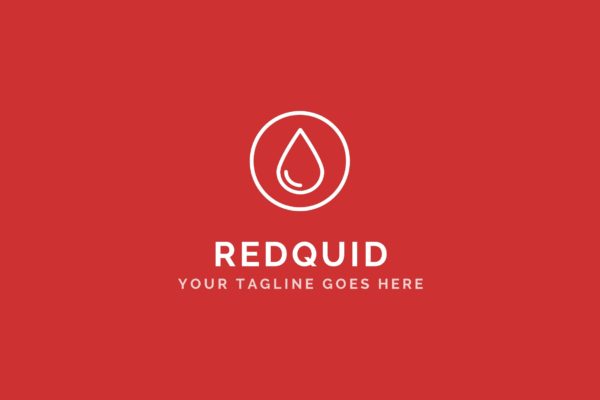 创意水滴图形Logo设计素材库精选模板 Redquid – Premium Logo Design