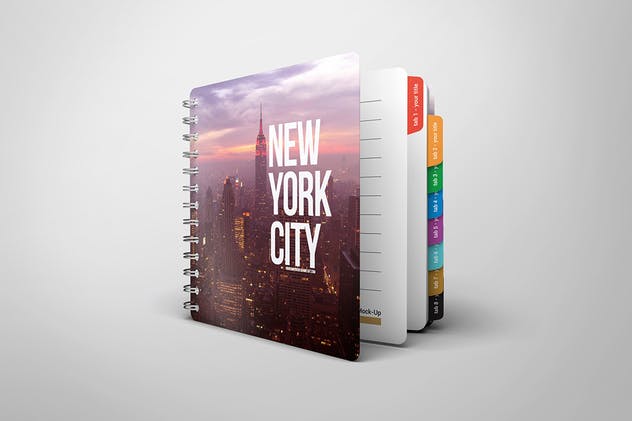 螺旋记事本设计样机素材库精选模板 Spiral Book Mock-Up插图(4)