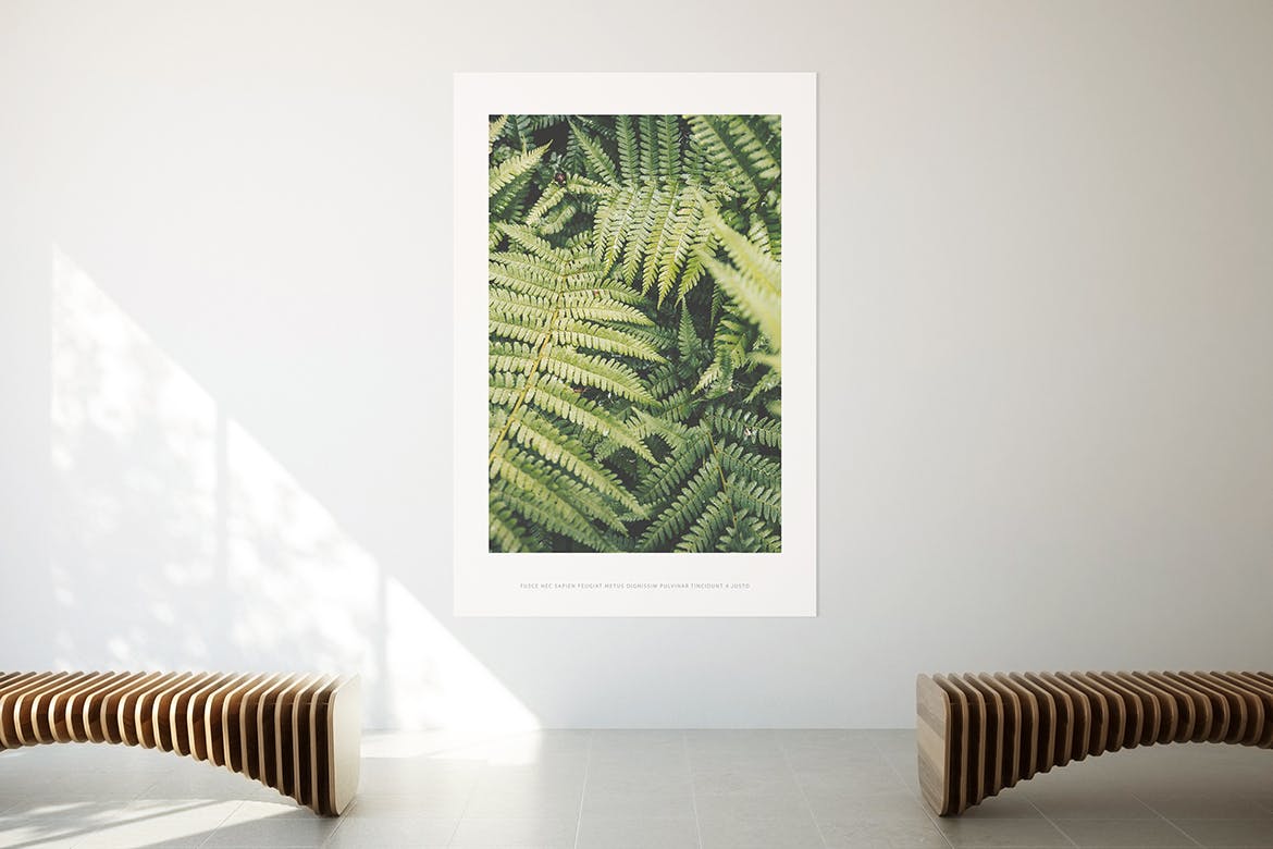 居家大厅大幅画框相框样机素材库精选模板 Poster Mockup插图(3)