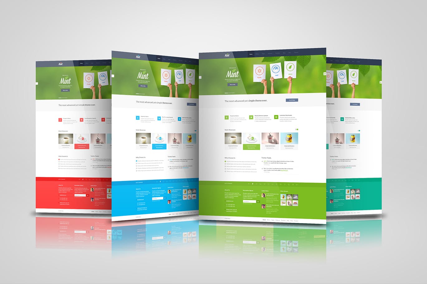 网站/网页设计效果图样机模板 Web Pages Presentation Mock Up插图(1)