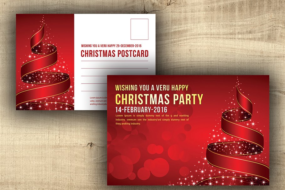 20套圣诞节贺卡卡片模板 20-Psd Christmas Cards Bundle插图(8)