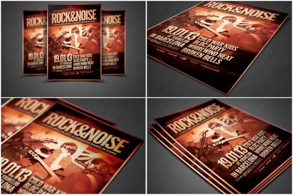 传单设计印刷效果图样机素材库精选模板 Flyer Mock Ups