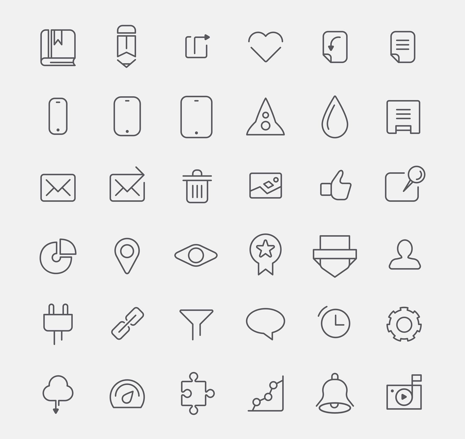 仪表板线性图标