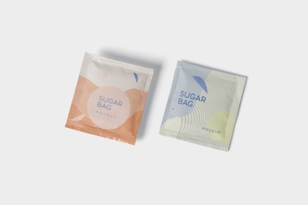 盐袋糖袋包装设计效果图素材库精选 Salt OR Sugar Bag Mockup – Square Shaped