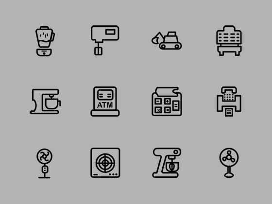 30 Machines Icons素材之家精选sketch素材