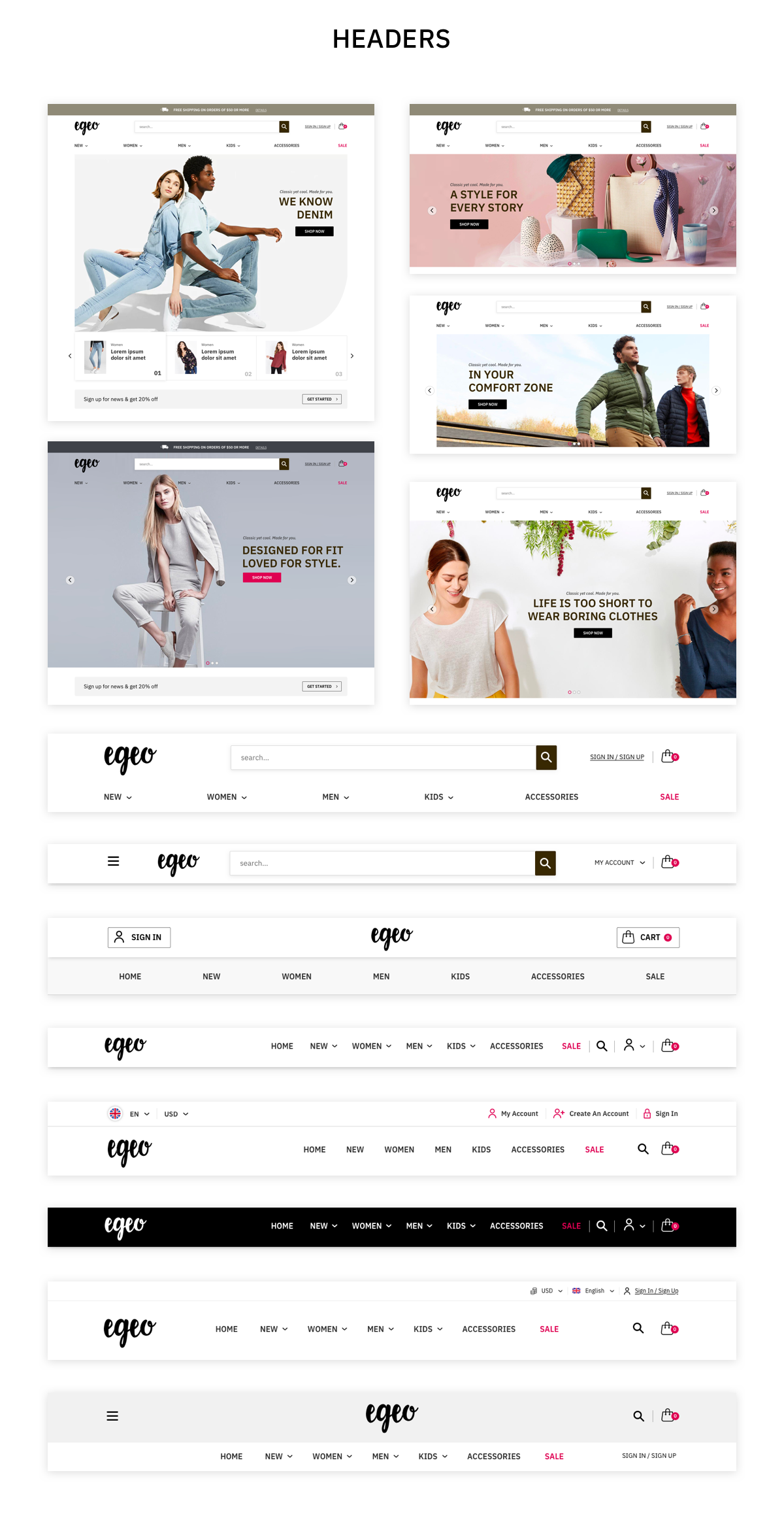 素材库下午茶：时尚的带详细规范的网页模板套装下载[Sketch,PSD,XD,Fig]插图(4)