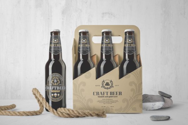 啤酒瓶包装样机 Beer Bottles Mockup