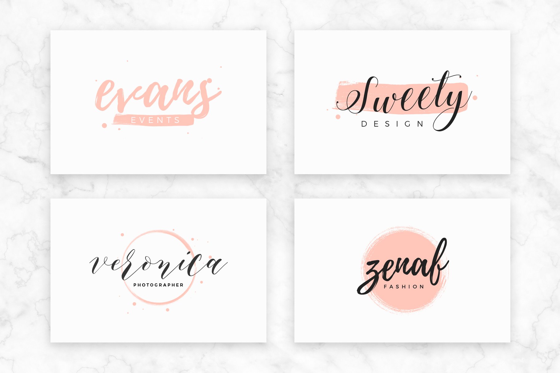 轻奢女性品牌Logo模板合集 Feminine Logo Pack插图(14)