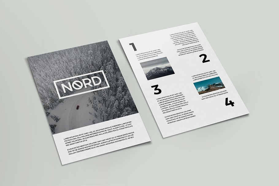 14种角度A4规格传单样机 Minimal A4 Flyer Mockups插图(2)