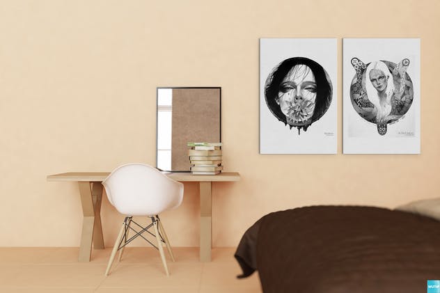 墙体艺术油画展览作品展示样机模板Vol.5 Art Wall Mockups Vol.5插图(12)