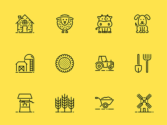 20 枚村庄元素图标素材之家精选sketch素材