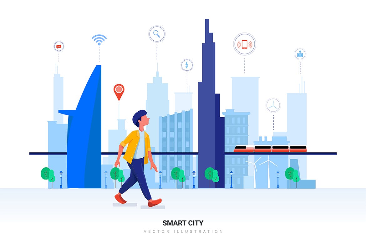 技术主题网站设计矢量插画素材集v20 [Part 20] Technology Vector Illustration Set插图(1)