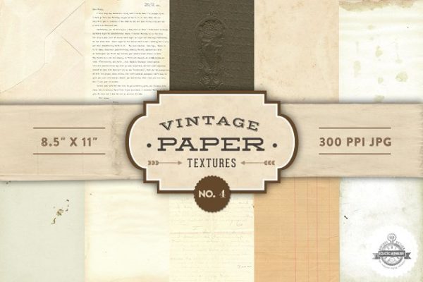 复古纸张肌理素材 Vintage Paper Textures – No. 4