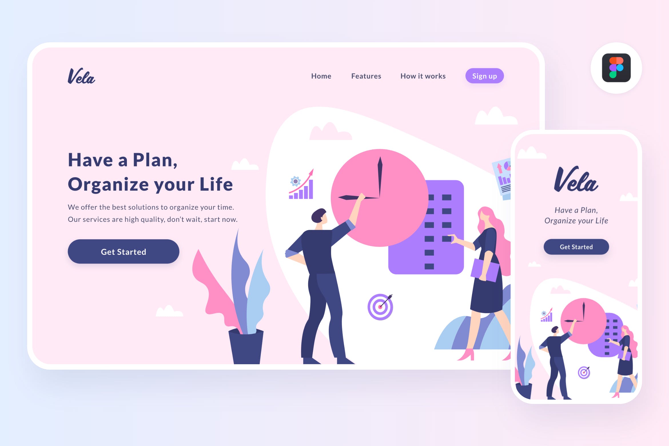 市场规划主题Web&APP设计概念插画素材[Figma&SVG] Vela planning illustration (Figma, SVG)插图