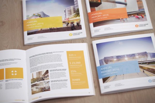 方形杂志封面&amp;排版设计效果图样机素材库精选模板 Photorealistic Square Magazine Mock-up’s