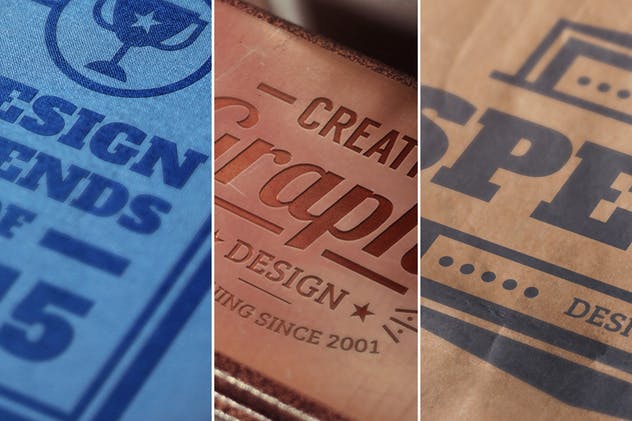 布艺封面书籍样机模板2 Perspective Logo Mockups 2插图(2)