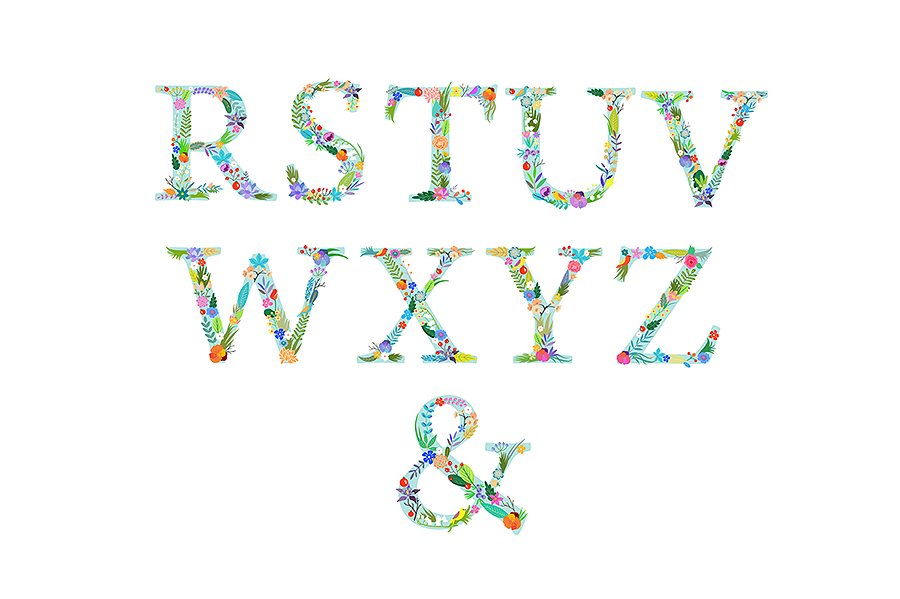 6款可爱时尚的字母表插画 6 ALPHABETS插图(12)
