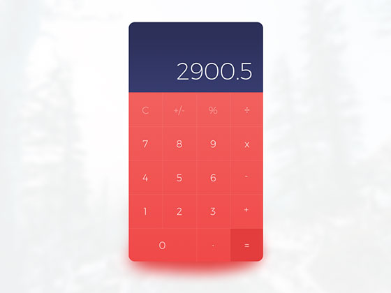 Red Calculator UI素材之家精选sketch素材